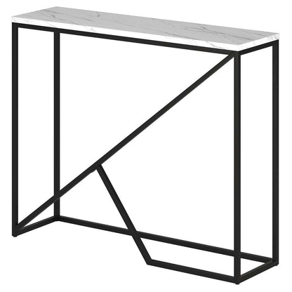 Hudson & Canal - Stella 36in Wide Console Table with Faux Marble Top in Blackened Bronze - AT1752 veiw 4