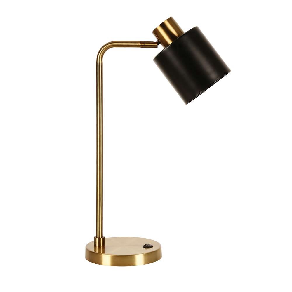 Hudson & Canal - Thew 20.75in Tall Table Lamp with Metal Shade in Brass/Black - TL0208 veiw 1