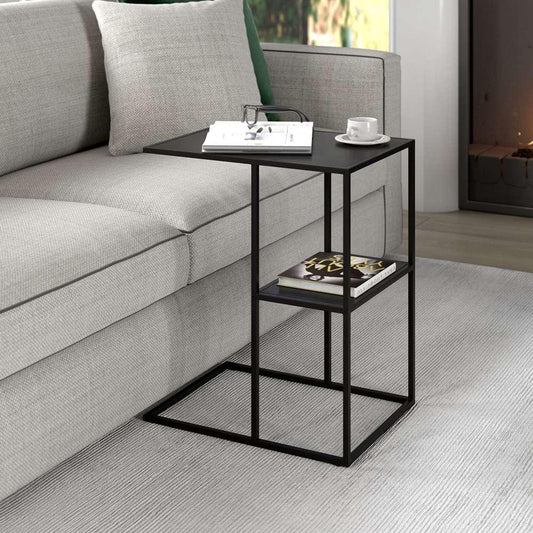 Hudson & Canal - Winthrop 20in Wide Rectangular Side Table in Blackened Bronze - ST1356 veiw 2