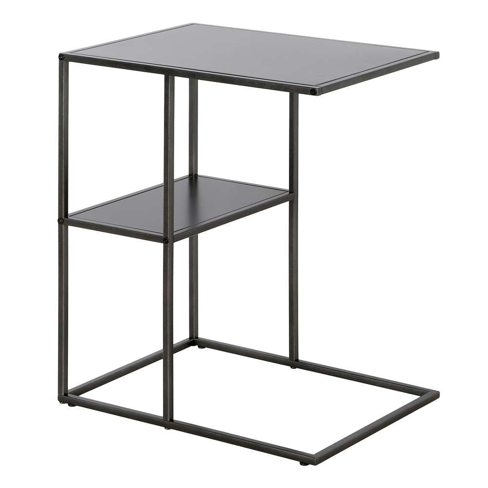 Hudson & Canal - Winthrop 20in Wide Rectangular Side Table in Gunmetal Gray - ST1357 veiw 1