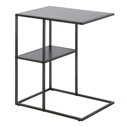 Hudson & Canal - Winthrop 20in Wide Rectangular Side Table in Gunmetal Gray - ST1357 veiw 1