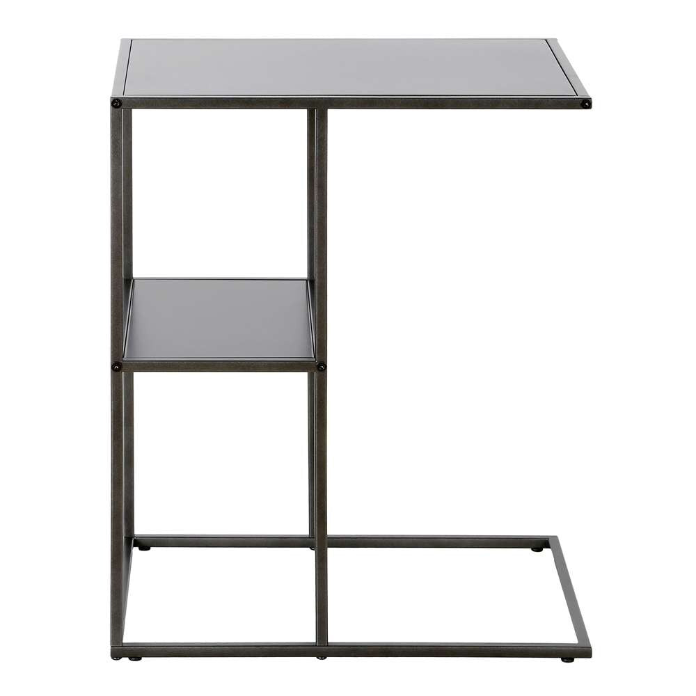 Hudson & Canal - Winthrop 20in Wide Rectangular Side Table in Gunmetal Gray - ST1357 veiw 3