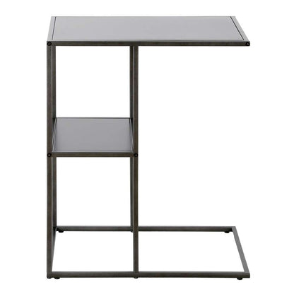 Hudson & Canal - Winthrop 20in Wide Rectangular Side Table in Gunmetal Gray - ST1357 veiw 3