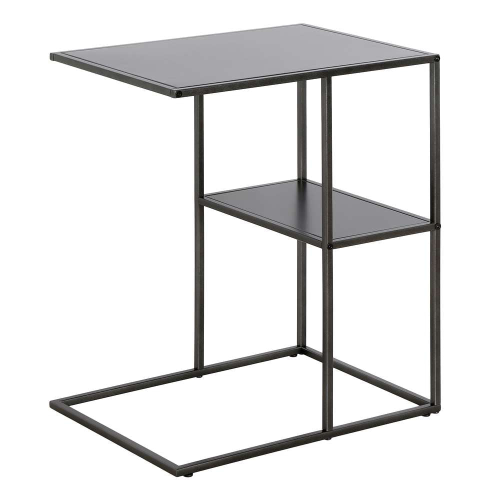 Hudson & Canal - Winthrop 20in Wide Rectangular Side Table in Gunmetal Gray - ST1357 veiw 4