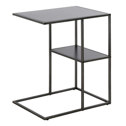 Hudson & Canal - Winthrop 20in Wide Rectangular Side Table in Gunmetal Gray - ST1357 veiw 4