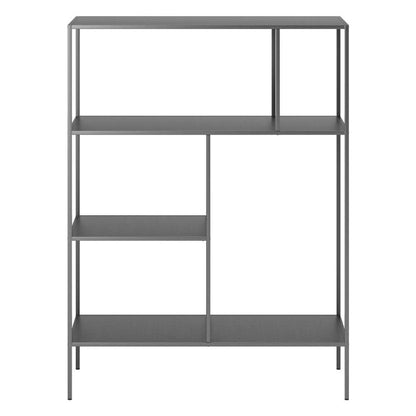 Hudson & Canal - Winthrop 48in Tall Rectangular Bookcase in Gunmetal Gray - BK1008 veiw 5