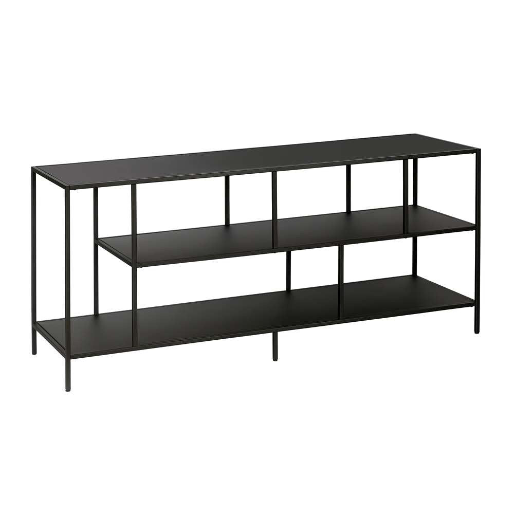 Hudson & Canal - Winthrop Rectangular TV Stand with Metal Shelves for TVs up to 60in in Blackened Bronze - TV0283 veiw 1