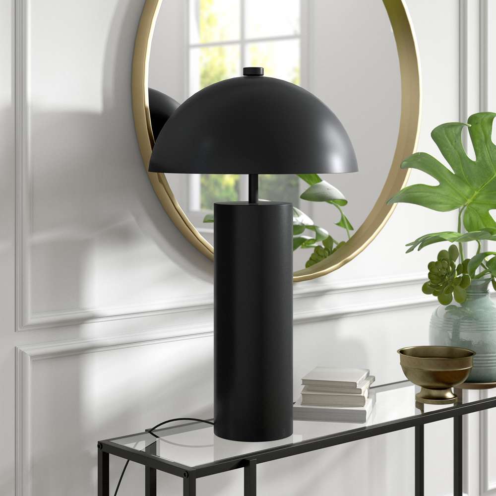Hudson & Canal - York 27in Tall Table Lamp with Metal Shade in Blackened Bronze/Blackened Bronze - TL1330 veiw 2