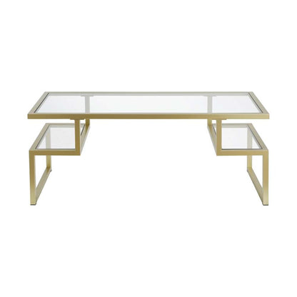 Hudson & Canal - Zander 45in Wide Rectangular Coffee Table in Brass - CT0189 veiw 3