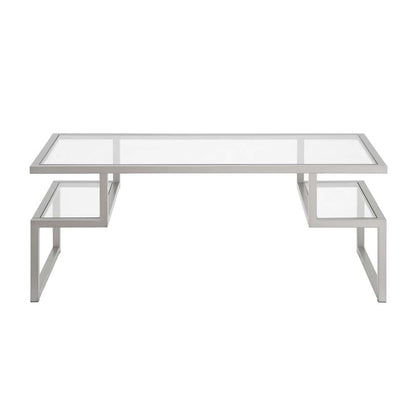 Hudson & Canal - Zander 45in Wide Rectangular Coffee Table in Nickel - CT0190 veiw 3