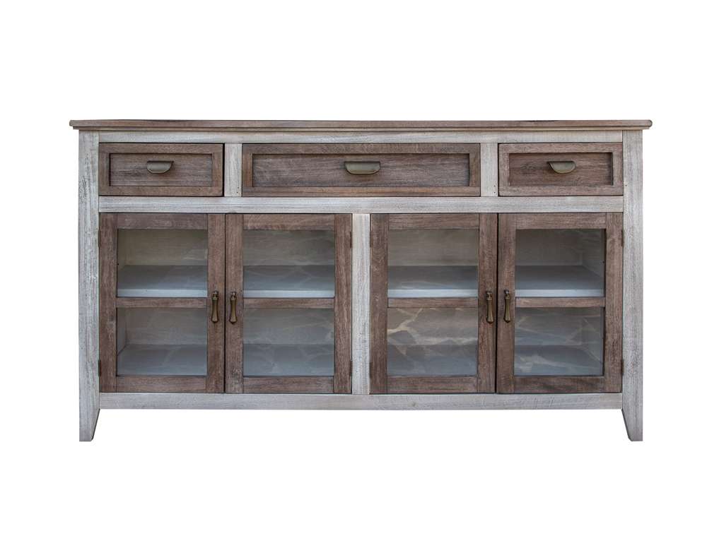 IFD - Sahara 3 Drawer, 4 Doors Console, Brown Finish - IFD2951CNSBN veiw 1