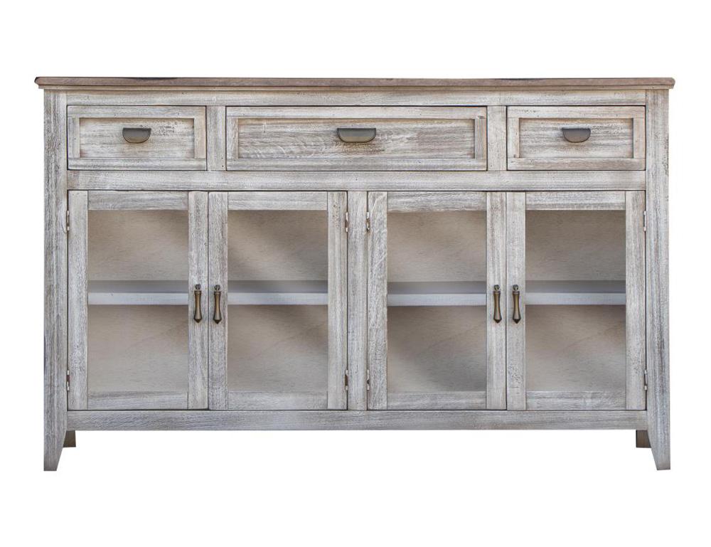IFD - Sahara 3 Drawer, 4 Doors Console, White Finish - IFD2951CNSWT veiw 1