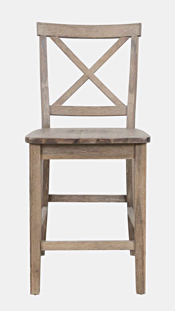 Jofran - Eastern Tides X-Back Coastal Counter Barstool (Set of 2) - 2148-BS420KD veiw 2