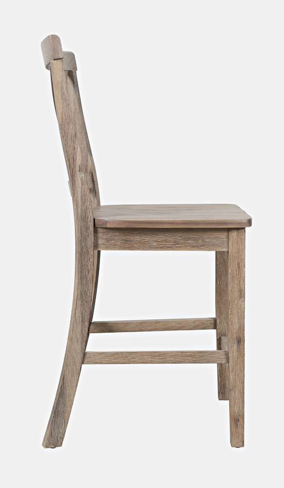 Jofran - Eastern Tides X-Back Coastal Counter Barstool (Set of 2) - 2148-BS420KD veiw 4