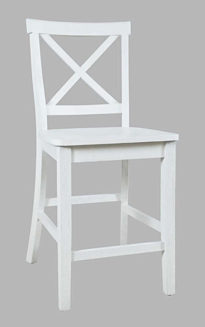 Jofran - Eastern Tides X-Back Coastal Counter Barstool (Set of 2) - 2146-BS420KD veiw 1
