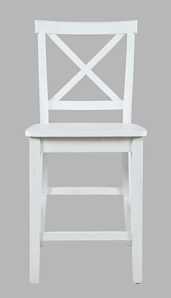 Jofran - Eastern Tides X-Back Coastal Counter Barstool (Set of 2) - 2146-BS420KD veiw 2