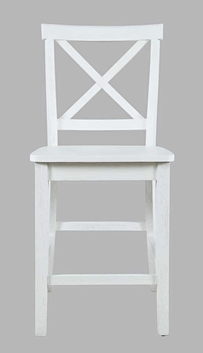 Jofran - Eastern Tides X-Back Coastal Counter Barstool (Set of 2) - 2146-BS420KD veiw 2