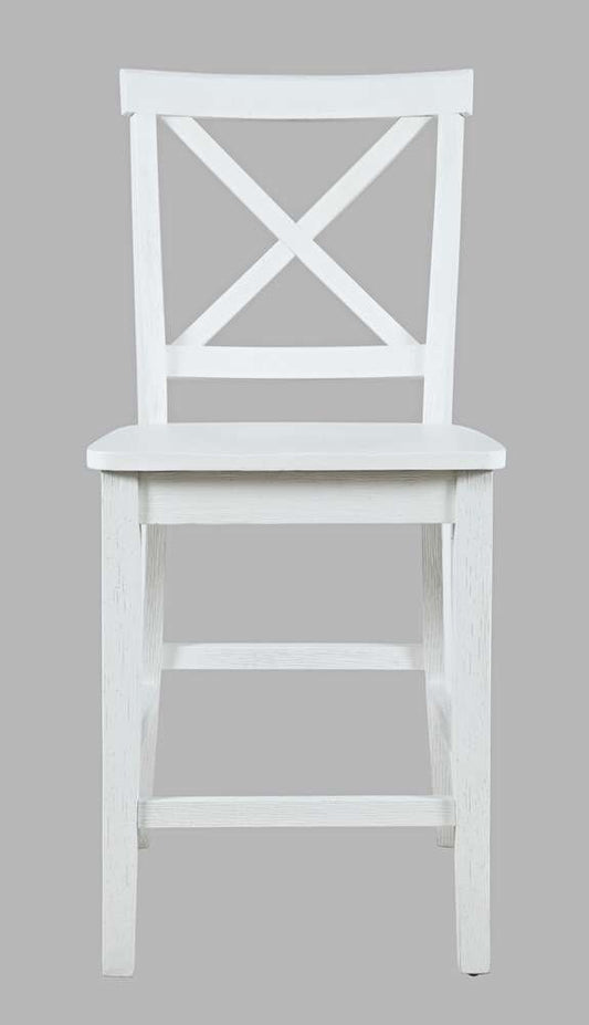 Jofran - Eastern Tides X-Back Coastal Counter Barstool (Set of 2) - 2146-BS420KD veiw 2