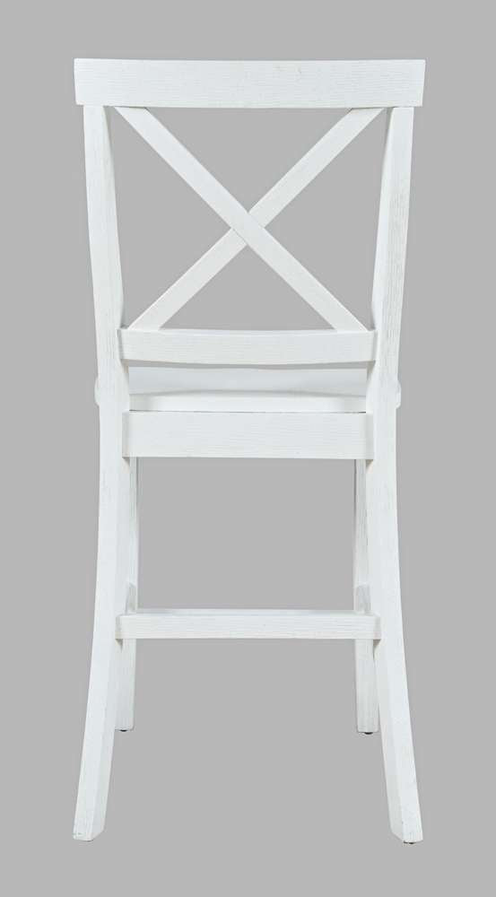 Jofran - Eastern Tides X-Back Coastal Counter Barstool (Set of 2) - 2146-BS420KD veiw 4