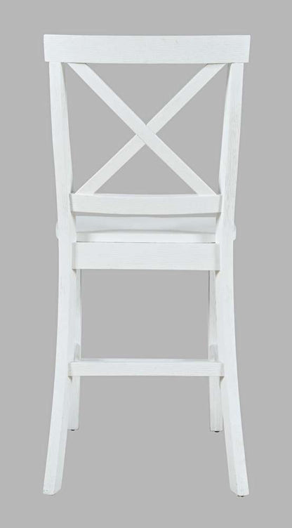 Jofran - Eastern Tides X-Back Coastal Counter Barstool (Set of 2) - 2146-BS420KD veiw 4