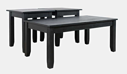 Jofran - Eros Contemporary 3 Piece Coffee Table Set - Brushed Black - 2089-BLK veiw 1