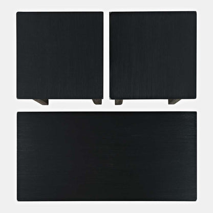 Jofran - Eros Contemporary 3 Piece Coffee Table Set - Brushed Black - 2089-BLK veiw 4