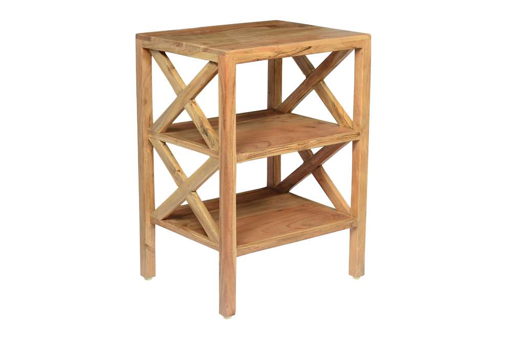 Jofran - Global Archive Solid Wood X-Side Accent Table - Natural - 1730-37 veiw 1