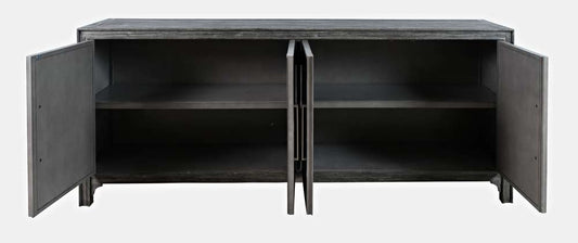 Jofran - Gramercy Mid-Century Modern Chevron Four Door 79in Accent Cabinet - 1356-79 veiw 2