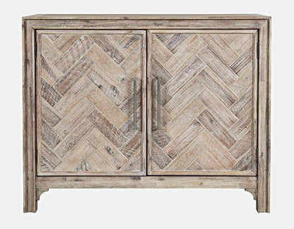 Jofran - Gramercy Mid-Century Modern Chevron Two Door Accent Chest - Grey Wash - 2156-40 veiw 2