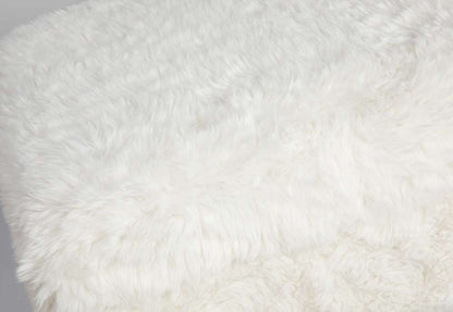 Jofran - Huggy Luxury Plush Faux Fur Upholstered Storage Bench, Natural - HUGGYKD-BN-NATURAL veiw 2