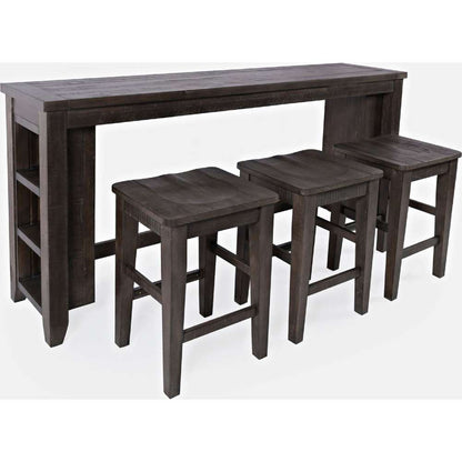 Jofran - Madison County Reclaimed Pine Console Table Set with 3 Stools - Barnwood Brown - 1700-78 veiw 1