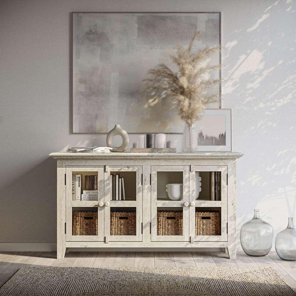 Jofran - Rustic Shores Coastal Style 54in Distressed Acacia Credenza Cabinet - 1610-5432 veiw 4