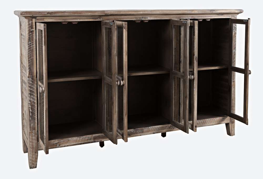 Jofran - Rustic Shores Coastal Style 70in Distressed Accent Cabinet - 2125-70 veiw 2
