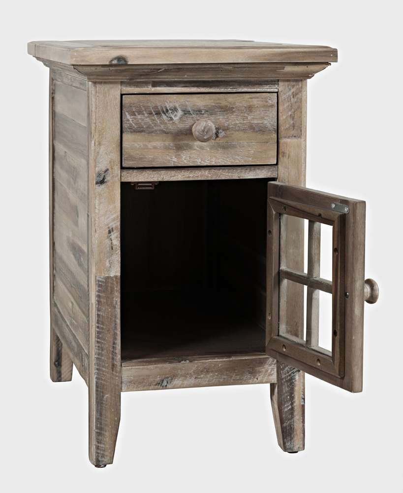 Jofran - Rustic Shores Coastal Style USB Charging Chairside Table - 2125-22 veiw 2