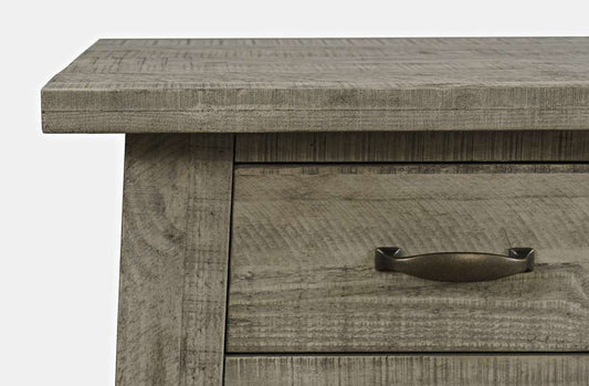 Jofran - Telluride Rustic Distressed Acacia 50in Sofa Table with Drawers and Two Shelves, Driftwood Grey - 2230-14 veiw 2