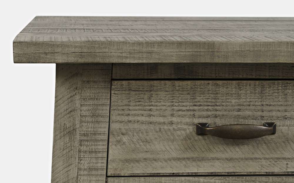 Jofran - Telluride Rustic Distressed Acacia End Table with Storage, Driftwood Grey - 2230-13 veiw 2