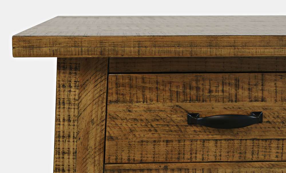 Jofran - Telluride Rustic Distressed Acacia End Table with Storage, Gold - 1800-13 veiw 2