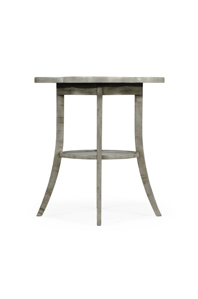 Jonathan Charles Fine Furniture - Casually Country Quatrefoil Lamp Table in Rustic Grey - 491043-RGA veiw 2