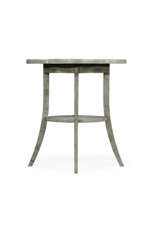 Jonathan Charles Fine Furniture - Casually Country Quatrefoil Lamp Table in Rustic Grey - 491043-RGA veiw 2
