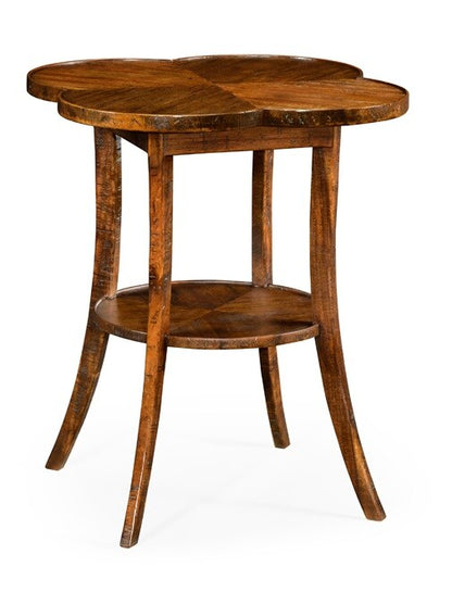Jonathan Charles Fine Furniture - Casually Country Quatrefoil Lamp Table in Walnut - 491043-CFW veiw 1
