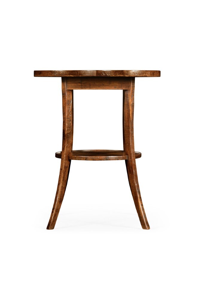 Jonathan Charles Fine Furniture - Casually Country Quatrefoil Lamp Table in Walnut - 491043-CFW veiw 2