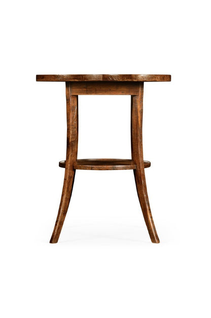 Jonathan Charles Fine Furniture - Casually Country Quatrefoil Lamp Table in Walnut - 491043-CFW veiw 2