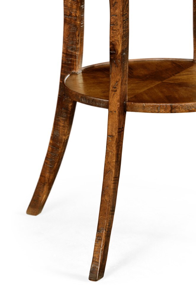 Jonathan Charles Fine Furniture - Casually Country Quatrefoil Lamp Table in Walnut - 491043-CFW veiw 4