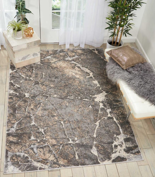 Kathy Ireland Home - Heritage KI351 Grey 52in x 73in Area Rug - KI351-99446405982_CLOSEOUT veiw 2