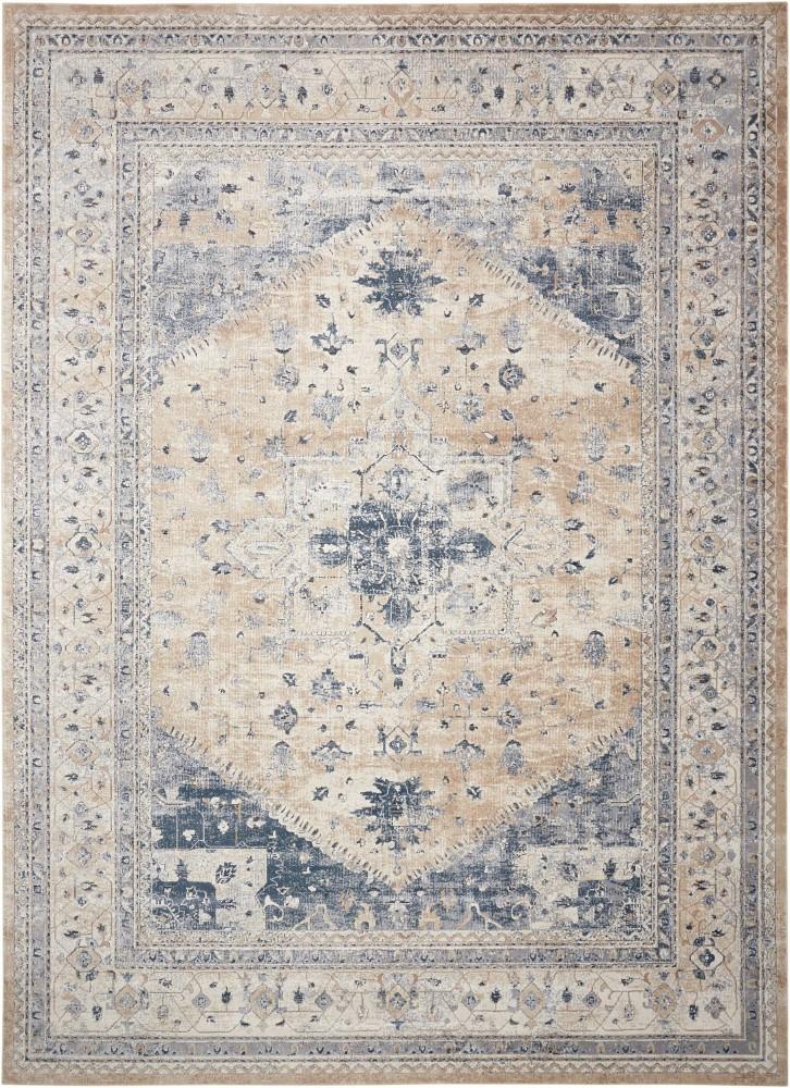 Kathy Ireland Home - Malta MAI02 Beige and Blue 311in x 57in Area Rug - MAI02-99446361073 - CLOSEOUT veiw 1