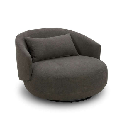 Liberty Furniture - Haley Uph Swivel Cuddler Chair Charcoal - 708-ACH15-GY veiw 4