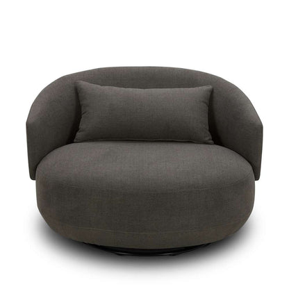 Liberty Furniture - Haley Uph Swivel Cuddler Chair Charcoal - 708-ACH15-GY veiw 5