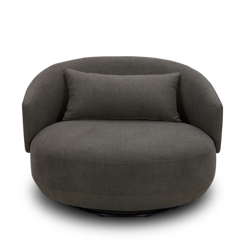 Liberty Furniture - Haley Uph Swivel Cuddler Chair Charcoal - 708-ACH15-GY veiw 6