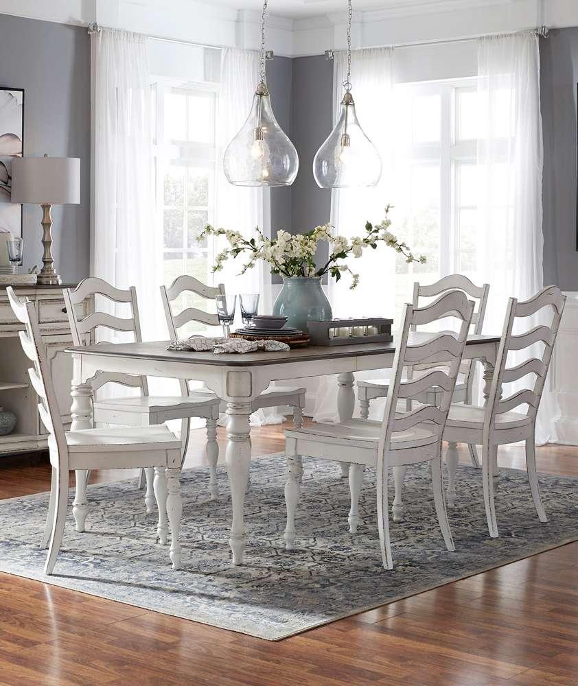 Liberty Furniture - Magnolia Manor 7 Piece Leg Table Set  - 244-CD-7LGS veiw 1