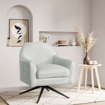 Lifestyle Solutions - Oskar Swivel Accent Chair, Light Grey - 171A004LTG veiw 2